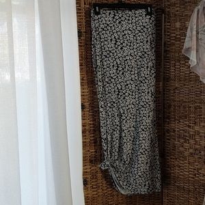 Asos Maternity Black and White Floral Skirt